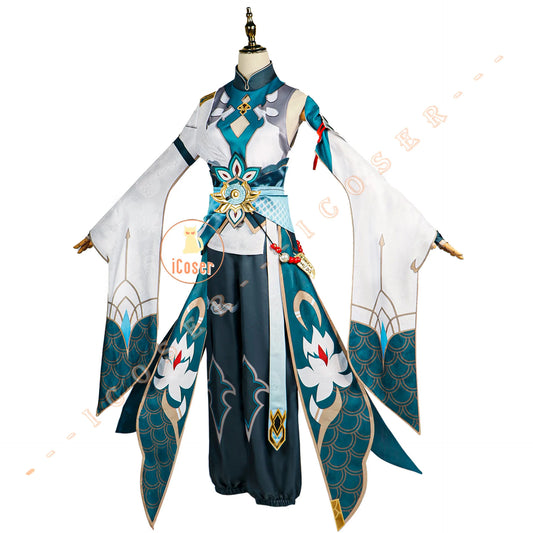 5 Star Dan Heng Imbibitor Lunae Cosplay Costume Honkai Star Rail Uniform Wig Dragon Horn Earrings Astral Express Party Men Women