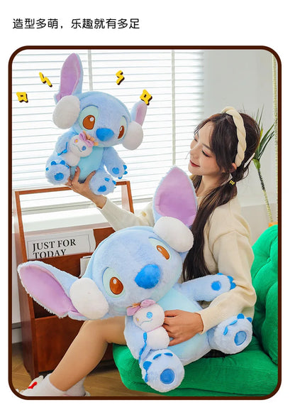 60/80/100cm Super Big Size Stitch Winter Disney Kawaii Anime Plush Stuffed Doll Cartoon Plushies Children's Pillow Holiday Gift