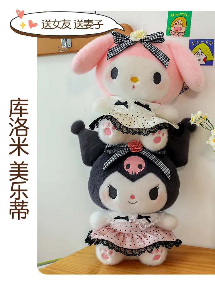 Sanrio Big Size 80cm Cute Kuromi My Melody Soft Stuffed Sofa Body Throw Pillow Plush Toys Dolls Kawaii Room Decor Holiday Gifts