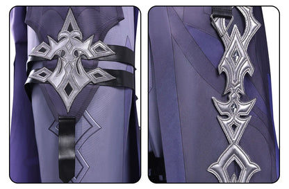 Genshin Impact Kyryll Chudomirovich Flins Cosplay Costume Wig Uniform Halloween Party for Women Men Carnival Role Play Outfit