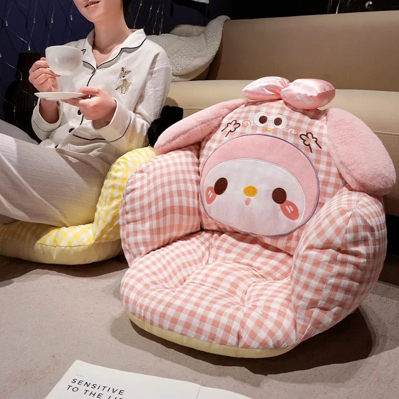 Comfortable Seat Cushion Kuromi My Melody Sitting Cushion For Chair Bay Window Japanese Style Cartoon Back Cushion Soft Comfort