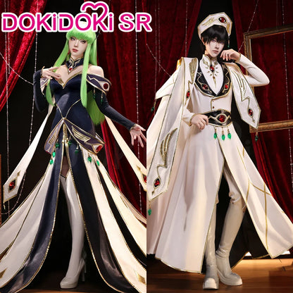 IN STOCK Lelouchh Lamperougee C Cosplay Anime【S-2XL】DokiDoki-SR Men Emperor C Queen Lelouchh Cosplay Plus Size Halloween