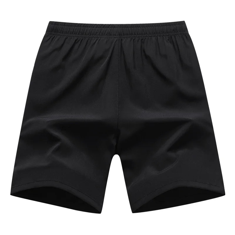 Chrlck Men’s Reflective Quick-Dry Running Shorts Breathable Ice Silk Fishing Pants Large Size M-8XL - Black