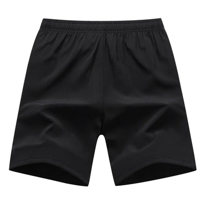 Chrlck Men’s Reflective Quick-Dry Running Shorts Breathable Ice Silk Fishing Pants Large Size M-8XL - Black