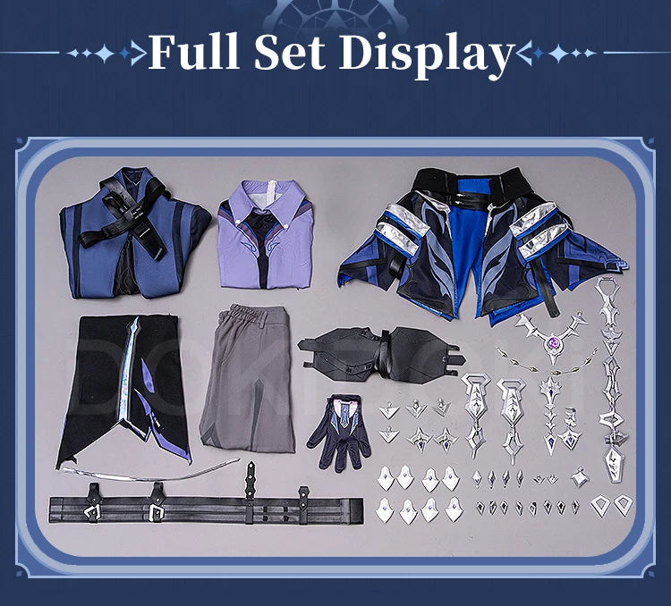 IN STOCK Flins Cosplay Costume Game Genshin Impact【S-3XL】DokiDoki-N Kyrll Chudomirovich Flins Men Halloween Costume Plus Size