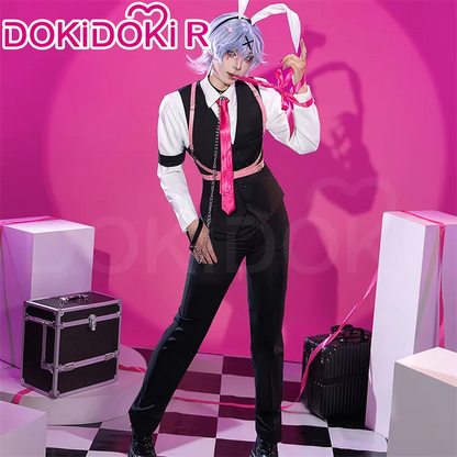 IN STOCK MIKUOO Mikuu Wig Game Cosplay DokiDoki Men 35cm Short Hair Rabbit Hole Men Ver Free Wig Cap