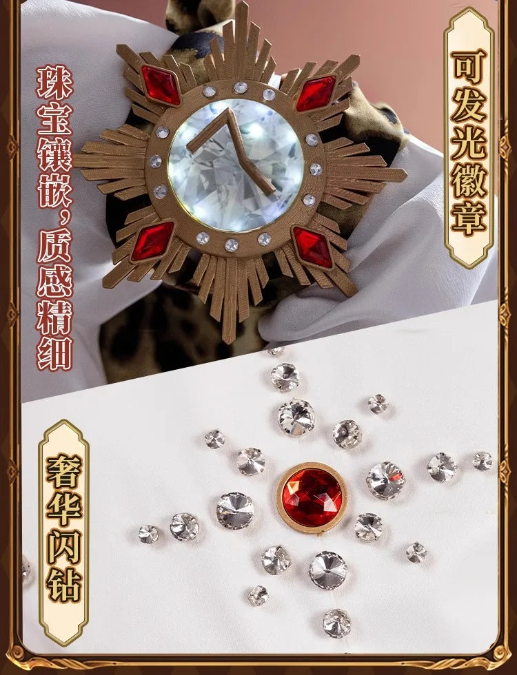 Identity V Prospector Cosplay Costume Norton Campbell Uniform Hat Gambler in The Spotlight Halloween for Women Men Carnival Prop