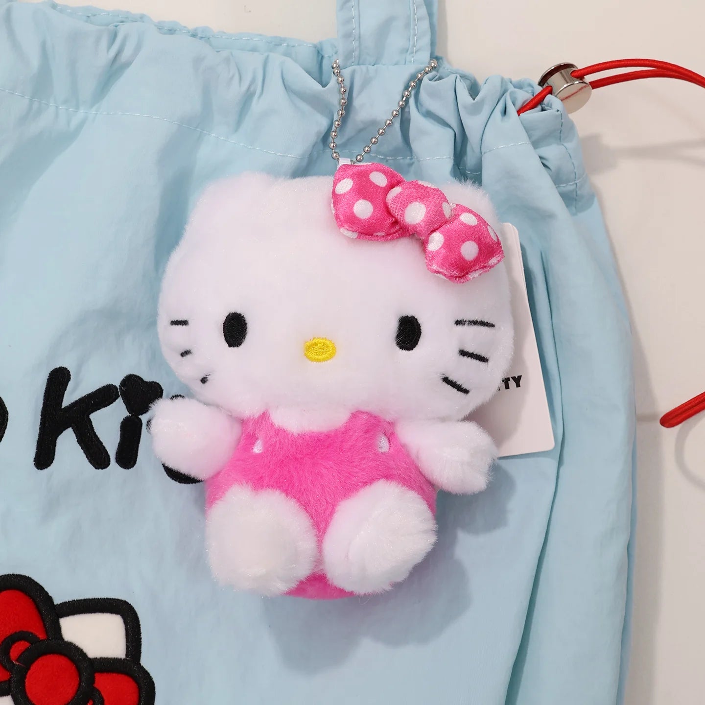 Genuine Sanrio Hello Kitty Cute Girl Keychain Car School bag Pendant Kids Plush Toys Keyring Plushier Birthday Thanksgiving Gift