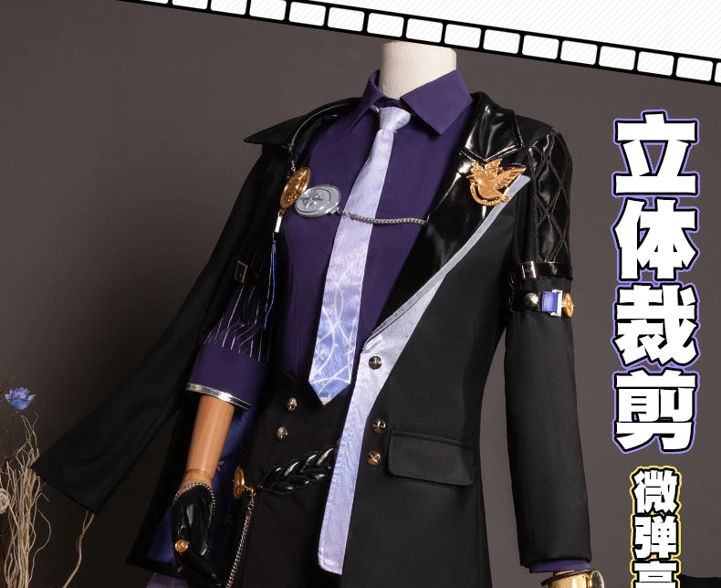 Zenless Zone Zero Hugo Cosplay Costume Wig Mask Hat Mockingbird New Eridu Hugo Vlad Ravenlock Halloween Party for Women Men Prop