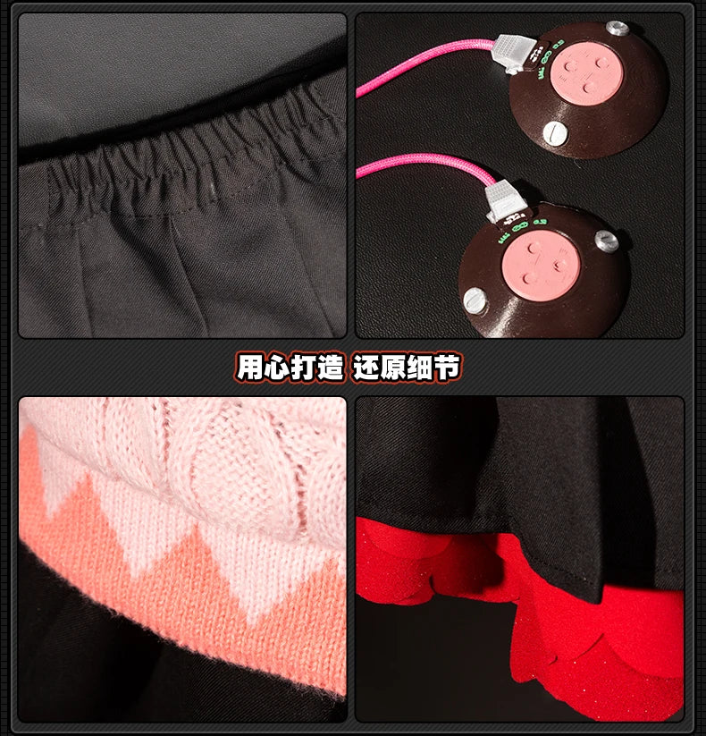 Zenless Zone Zero Ukinami Yuzuha Cosplay Costume Wig Skirt Sweater Uniform Headwear Spook Shack Halloween Party for Women Girls