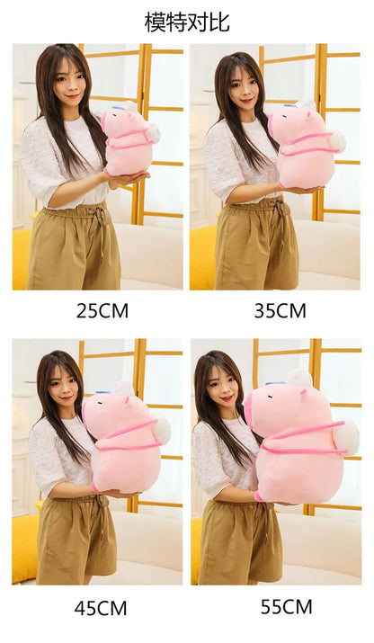 55cm Big Size Capybara Cartoon Anime Plush Stuffed Doll Room Plushies Pillow Kawaii Peluche Ornaments Children's Holiday Gifts