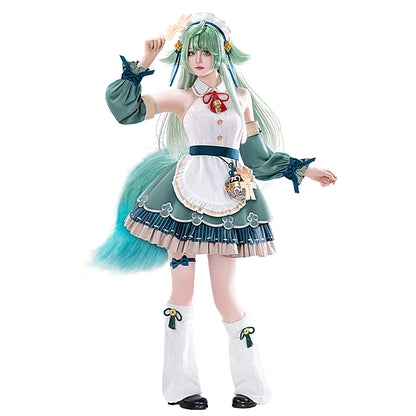 Huohuo Cosplay Costume Game Honkai: Star Rail DokiDoki-R Honkai Women Cute Maid Costume Huo Huo Cosplay Tail Christmas