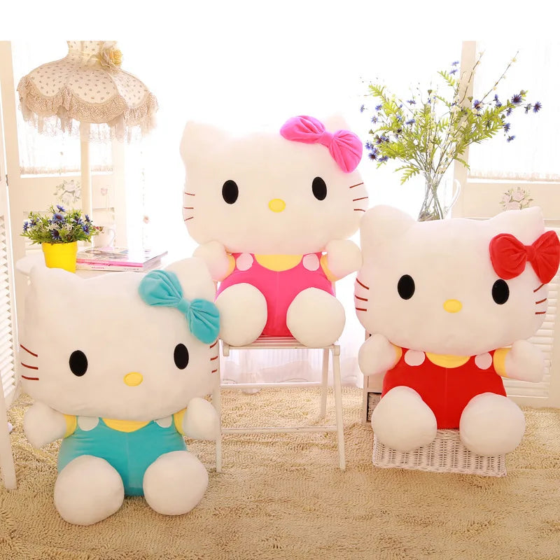 Big Size Sanrio Plush Hello Kitty Plush Hello Kitty Plushies Kawaii Hello Kitty Stuffed Dolls Animal Toy Ragdoll Home Xmas Gift