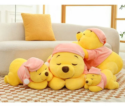 35CM-80CM New Disney Winnie The Pooh Plush Toy Cute Cartoon Bear Stuffed Doll Soft Anime Pillow Kawaii Souvenir Birthday Gift