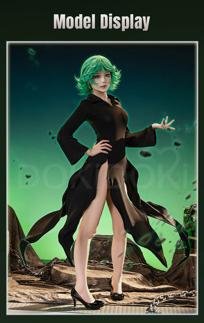 IN STOCK Terrible Tornado Tatsumaki Cosplay Costume Anime DokiDoki-R Women Halloween Cosplay Sexy Dress Plus Size