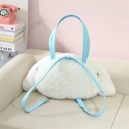 Sanrio Cinnamoroll Shoulder Bag Multipurpose Handbag Kawaii Backpack Messenger Bag Plush Bag My Melody Sweet Piano Lolita Bag
