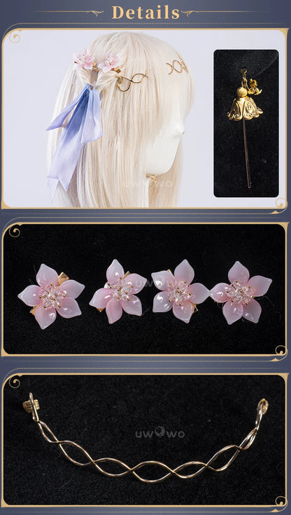 LAST BATCH UWOWO Jinhsi Cosplay Game Wuthering Waves Jinhsi Peach Blossom Cosplay Costume Dress Halloween Costume