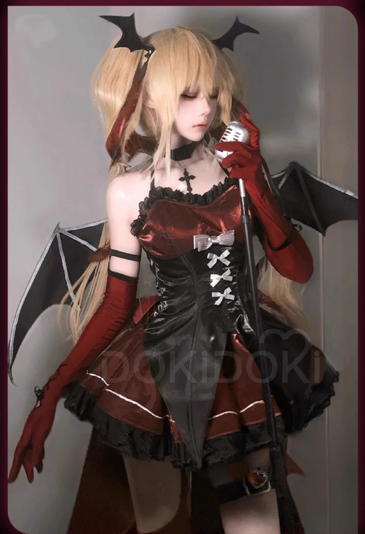 Tsukiyomi Utau Doujin Cosplay Costume Anime Shugo Chara! DokiDoki-R Halloween Devil Angel Utau Cosplay