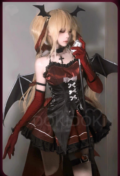 Tsukiyomi Utau Doujin Cosplay Costume Anime Shugo Chara! DokiDoki-R Halloween Devil Angel Utau Cosplay