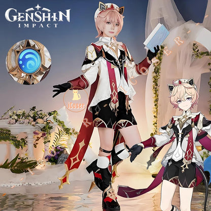 Genshin Impact Dahlia Cosplay Costume Wig New Skins Uniform Hat Goth Vampire Heterochromia Boy Mondstadt Halloween for Women Men