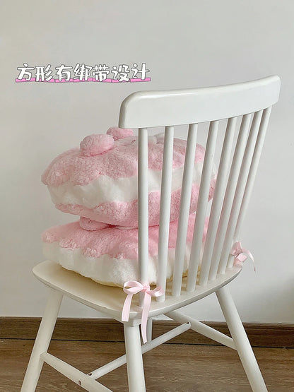 Sanrio Thickened Back Cushion Pink My Melody Throw Pillow Sofa Bed Home Decor Sweet Seat Cushion Floor Gifts Girl