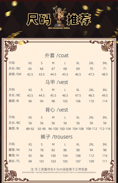 Identity V Prospector Cosplay Costume Wig Norton Campbell Uniform Hat Glasses Gambler in The Spotlight Halloween Women Men Props