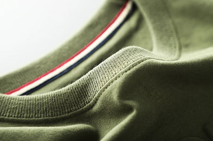 Summer American Retro Short-sleeved O-neck 3D Letter Printed T-shirt Men's Fashion Simple 100% Cotton Washed Casual Sport Tops