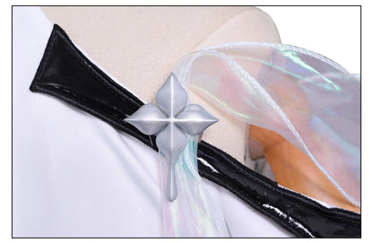 Honkai Star Rail Evernight March 7th Cosplay Costume Wig Dress Earrings Headwear Mysterious Foreign Guest Halloween Party Women