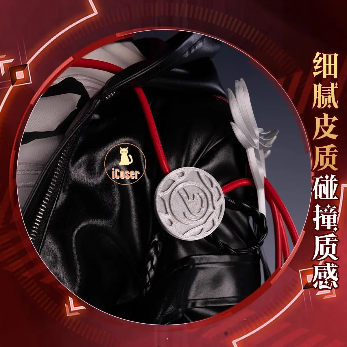 Arknights Exusiai The New Covenant Cosplay Costume Wig Uniform Headwear Earrings Halloween Party for Women Girls Carnival Outfit