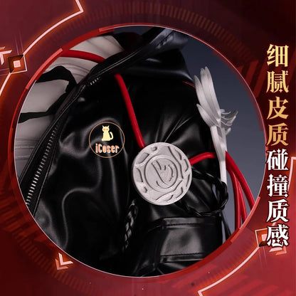 Arknights Exusiai The New Covenant Cosplay Costume Wig Uniform Headwear Earrings Halloween Party for Women Girls Carnival Outfit