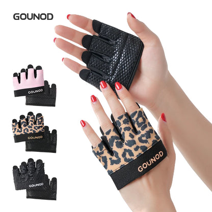 Men and Women Half Finger Cycling Gloves Breathable Anti-Slip Gym Fitness Training