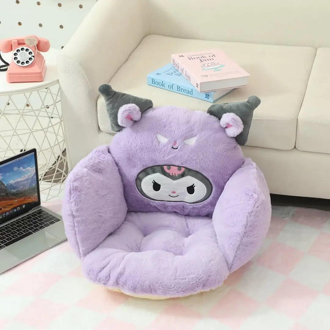 Sanrio Comfortable Seat Cushion For Chair Kuromi My Mleody Hello Kitty Back Cushion Stuffed Anime Sitting Cushion Gifts Girl