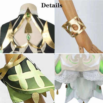 Genshin Impact Nahida Cosplay Costume Set Cotton Polyester