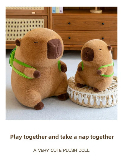 Cute Hat Dolphin Cloth Doll Plush Toy Capibala Backpack Turtle Room Decoration Sofa Cushion Girls Children's Day Gift Cloth Doll