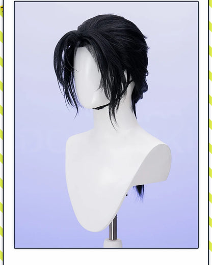 IN STOCK Jiang Yan Wig Game Where Winds Meet Cosplay DokiDoki Men 60cm Black Long Hair Jiang Yan Cosplay Free Cap