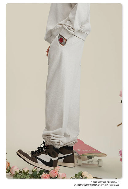 ZODF New Men Heavy Weight 440gsm Solid Sweatpants Unisex Loose Basic Casual Comfortable Sport Pants Joggers Streetwears HY0628