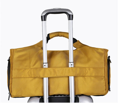 Gym Sports Bag for Men Waterproof Travel Fitness Duffle with Shoe Pocket Shoulder Tote Outdoors Weekend Luggage