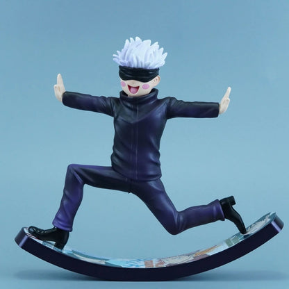 16.5cm Jujutsu Kaisen Anime Figure Rocking Trojan Gojou Satoru Action Figure Car Decorations PVC Adult Collection Model Doll Toy