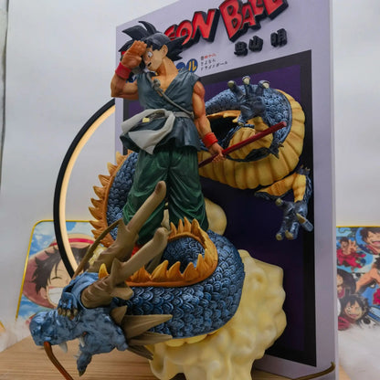 Amime Dragon Ball Z Gk 3d Comic Books Son Goku Riding Shenron Figurine Pvc Action Figure Model Statue Collection Children'S Toy