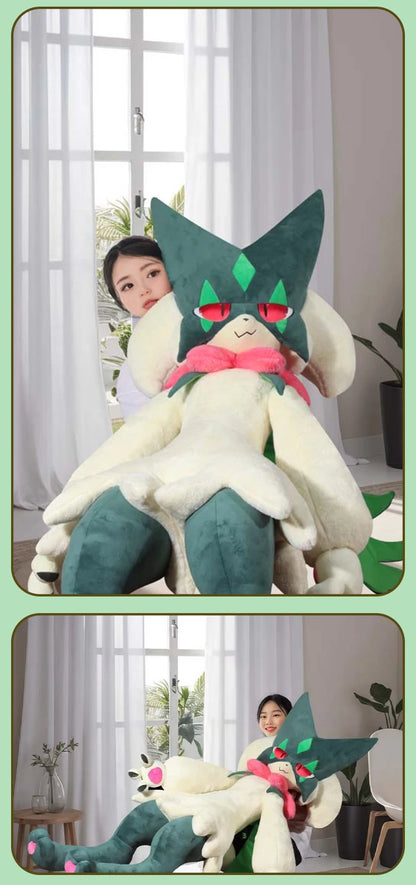 170CM NEW Meowscarada Plushies Pokemon Peluche Kawaii Cartoon Anime Stuffed Ornament Comfortable Soft Doll Children Toy Gift