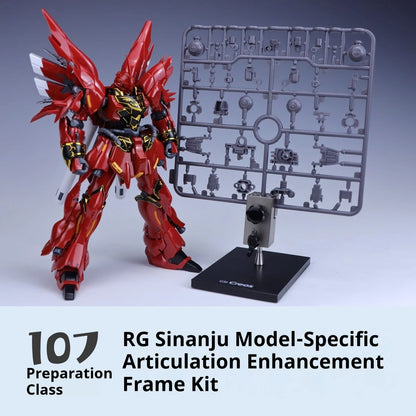 In Stock 107 Model Kits RG Sinanju Reinforced Movable Frame Modified Parts Mobile Suit Model Details Replacement Parts Assembly