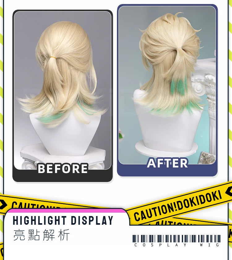 IN STOCK Luuk Hcrsscn Galbrenr Zani Ciaccona Camellya Scar Danjin Youhu Wig Game Wuthering Waves DokiDoki Women Men Wig Free Cap