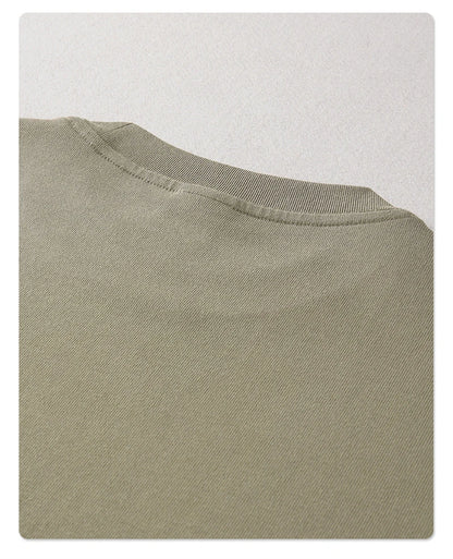 ZODF New Summer Men 100% Cotton Solid T Shirts Unisex High Street Heavy Weight 305gsm Oversized FG Noshrink T-Shirt Tops HY0165