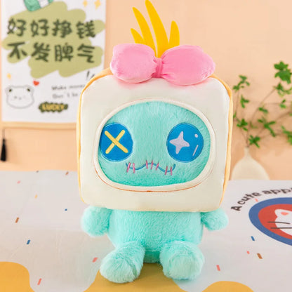 30/60cm Bread Scrump Disney Lilo and Stitch Plush Toys Kawaii Cartoon Stich Pillow Stuffed Doll Plushie Kids Birthday Xmas Gifts