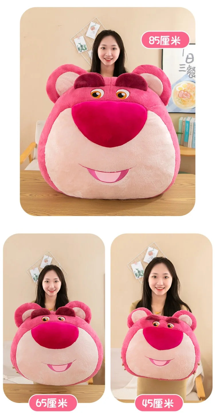 65cm Disney Toy Story 4 Strawberry Bear Cute Girl Heart Bear Backrest Plush Toy Doll Pillow Doll Cushion with Strawberry Flavor
