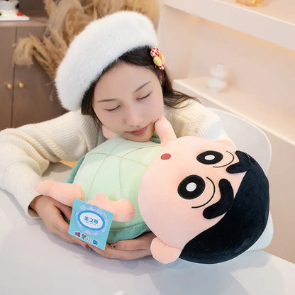 40cm Penguins Crayon Shin Chan Plush Toy Kawaii Tortoise Shin Chan Plushies Soothing Doll Cartoon Japanese Style Doll Gifts Gir