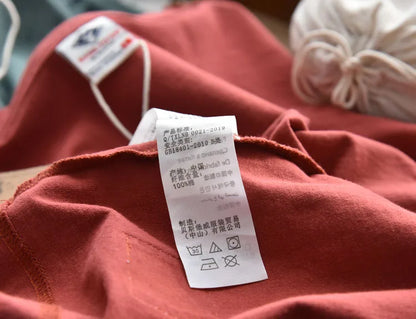 Summer New American Retro Short-sleeved O-neck Soild Color T-shirt Men's Fashion Simple 100% Cotton Washed Casual Sport Tops