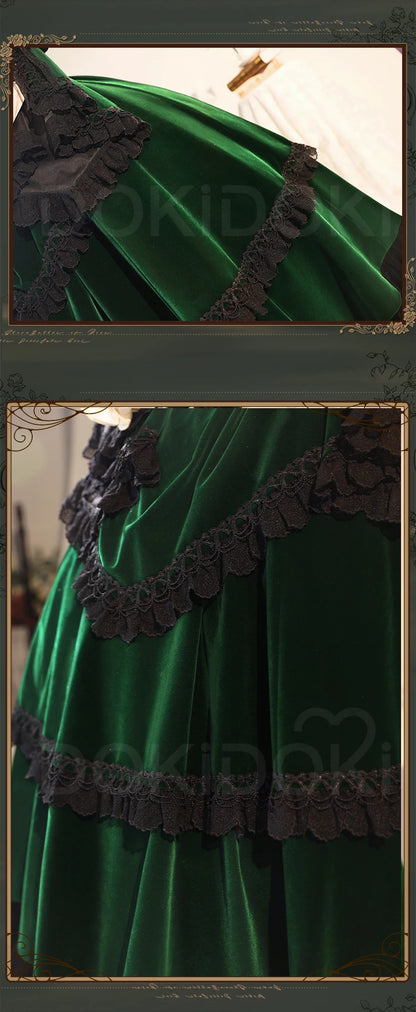 Suiseiseki Cosplay Costume Anime Rozen Maiden Cosplay DokiDoki-R Suiseiseki Cosplay Wig Women Long Green Dress Costume