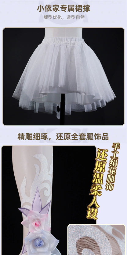 Honkai Star Rail Cyrene Cosplay Costume Wig Dress New Skin Uniform Metal Accessory Elysia Amphoreus Halloween Party Women Girls