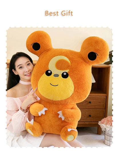 30/80cm Large Teddiursa Pokemon Plush Toys Anime Doll Cute Pillow Cartoon Giant Pokémon Plushie Stuffed Gift for Kids Christmas